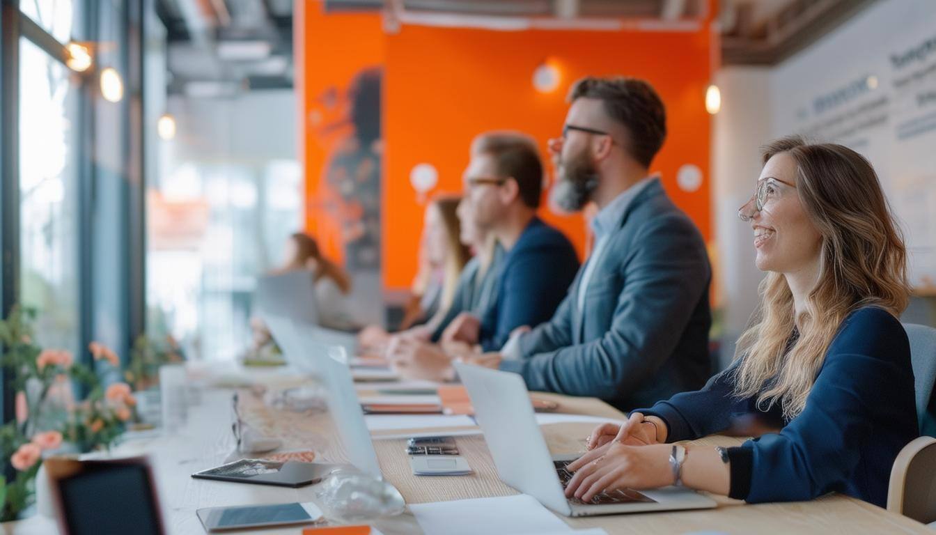 Team collaborating on HubSpot implementation with expert guidance for customized onboarding.